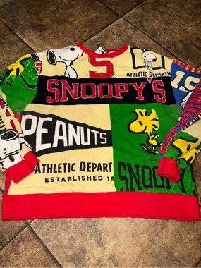 Zara Multicolor Peanuts Graphic Crewneck Sweater